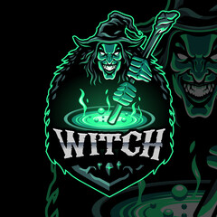 Horror Halloween Mascot Logo Template