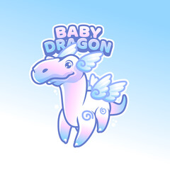 Baby Dragon Mascot Logo Template
