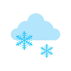 winter weather forecast icon snowing cold weather