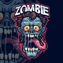 Horror Halloween Mascot Logo Template
