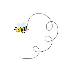 Different bee and honeycomb vector and icon