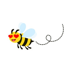 Different bee and honeycomb vector and icon