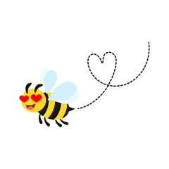 Different bee and honeycomb vector and icon
