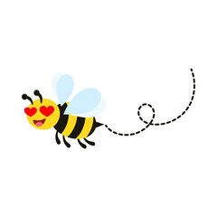 Different bee and honeycomb vector and icon