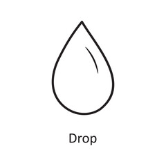 Drop vector Outline Icon Design illustration. Nature Symbol on White background EPS 10 File