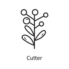 Cutter vector Outline Icon Design illustration. Nature Symbol on White background EPS 10 File