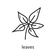 leaves vector Outline Icon Design illustration. Nature Symbol on White background EPS 10 File