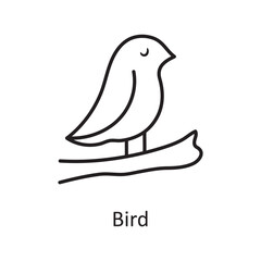 Bird vector Outline Icon Design illustration. Nature Symbol on White background EPS 10 File