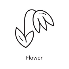 Flower vector Outline Icon Design illustration. Nature Symbol on White background EPS 10 File