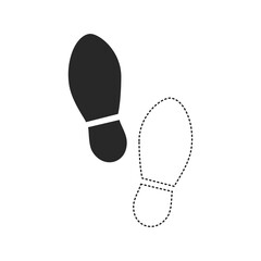 Shoes Footsteps icon vector illustration 