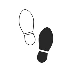 Shoes Footsteps icon vector illustration 