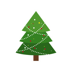 Vector set of cartoon Christmas trees