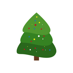 Vector set of cartoon Christmas trees