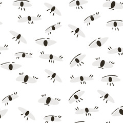 Magic Halloween seamless pattern with carnival party characters