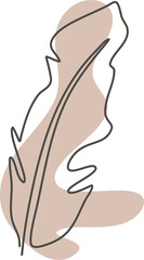 Abstract shaped design and doodle flower line