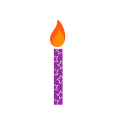 Happy birthday, birthday party, birthday candles colorful flat vector illustration and icon