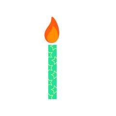 Happy birthday, birthday party, birthday candles colorful flat vector illustration and icon