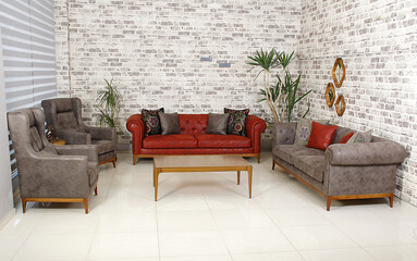 red elegance sofa  stock photo