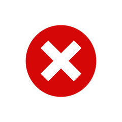 Wrong mark, disapproval, not endorsed, not up to standard, not ok