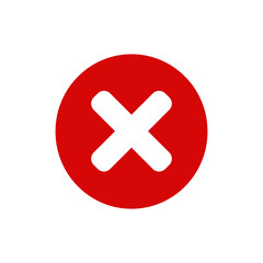 Obraz premium Wrong mark, disapproval, not endorsed, not up to standard, not ok