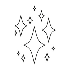 Sparkling black and white symbol vector A set of original sparkling starter icons, a shiny shine, light effect stars,shiny flash,decoration twinkle,Glowing light effect  and bursts collection Vector