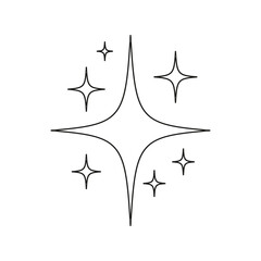 Sparkling black and white symbol vector A set of original sparkling starter icons, a shiny shine, light effect stars,shiny flash,decoration twinkle,Glowing light effect  and bursts collection Vector