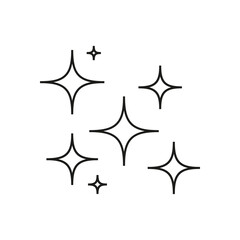 Sparkling black and white symbol vector A set of original sparkling starter icons, a shiny shine, light effect stars,shiny flash,decoration twinkle,Glowing light effect  and bursts collection Vector