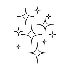 Sparkling black and white symbol vector A set of original sparkling starter icons, a shiny shine, light effect stars,shiny flash,decoration twinkle,Glowing light effect  and bursts collection Vector