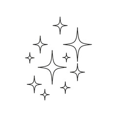 Sparkling black and white symbol vector A set of original sparkling starter icons, a shiny shine, light effect stars,shiny flash,decoration twinkle,Glowing light effect  and bursts collection Vector