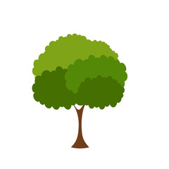 Green tree Fertile A variety of forms on the White Background.vector illustration and icon
