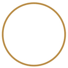 大きくてシンプルな正円のロープのフレーム（茶色いロープ）