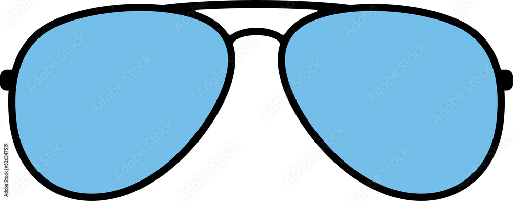 Wall mural Aviator sunglasses color png illustration