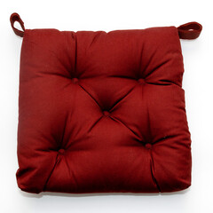 Red cushion on white