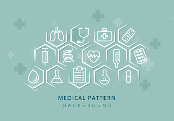 Fototapeta na wymiar Medical elements background for healthcare concept