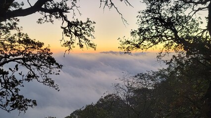Obraz na płótnie Canvas sunrise over clouds