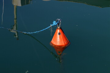 Berth for mooring boats and yachts in the seaport.