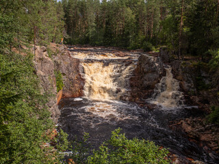Brattfallet Wasserfall in Schweden