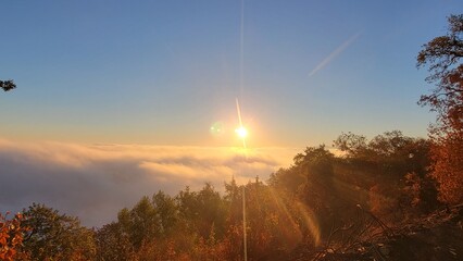 sunrise in the mountains