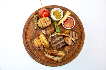 Various grilled meat on wooden plate stock photo
Barbecue - Meal, Beef, Skewer, Barbecue Grill, Burning