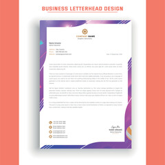Professional a4 business letterhead design	