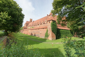 Naklejka premium Malbork. Zamek Komturski. Rezydencja królów Polski. Polska - Pomorze.