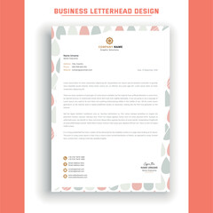 Professional a4 business letterhead design	