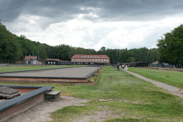 Stutthof. Niemiecki nazistowski obóz koncentracyjny. Budynek muzeum. Sztutowo. Polska - Pomorze.