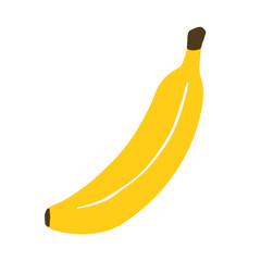 Cute banana icon. Vector flat hand drawn illustration in cartoon style