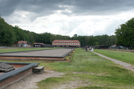 Stutthof. Niemiecki nazistowski ob&oacute;z koncentracyjny. Budynek muzeum. Sztutowo. Polska - Pomorze.