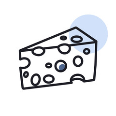 Piece of cheese vector icon. Farm animal sign