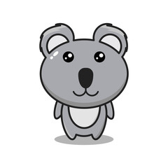 cartoon cute koala character. vector illustration