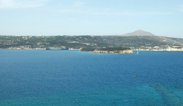 La rade et l'&icirc;le de Souda pr&egrave;s de La Can&eacute;e en Cr&egrave;te