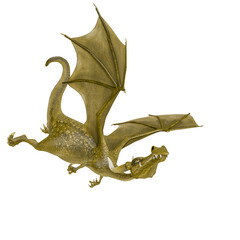 Fototapeta premium dragon cartoon flying with style