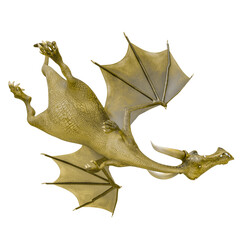 Fototapeta premium dragon cartoon up side down view